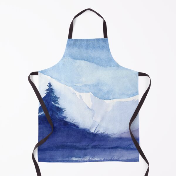 Item preview, Hand-drawn Winter landscape Watercolor illustration designed and sold by hatimelhag.
