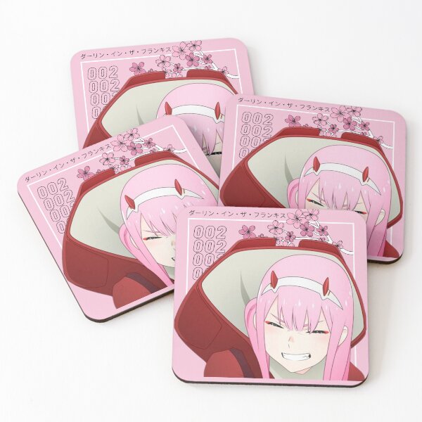 Item preview, Darling in the Franxx - Zero Two and Sakuras - Colored (LIGHT PINK) designed and sold by tangelos.