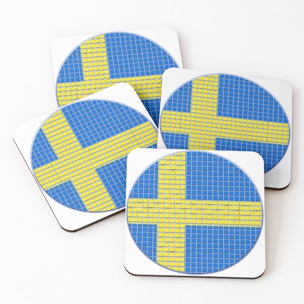 Item preview, Sweden Flag Rounded - Squares Pixel  designed and sold by MoonElite.