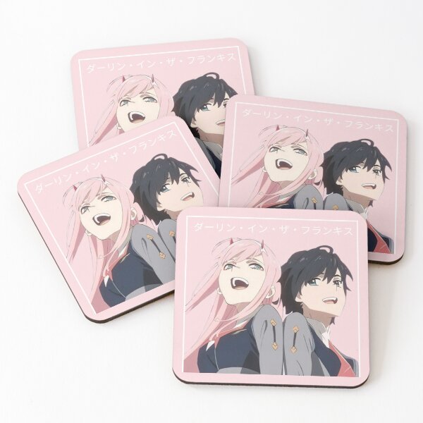 Item preview, Darling in the Franxx - Zero Two and Hiro - Colored - Sakura Scene (LIGHT PINK) designed and sold by tangelos.