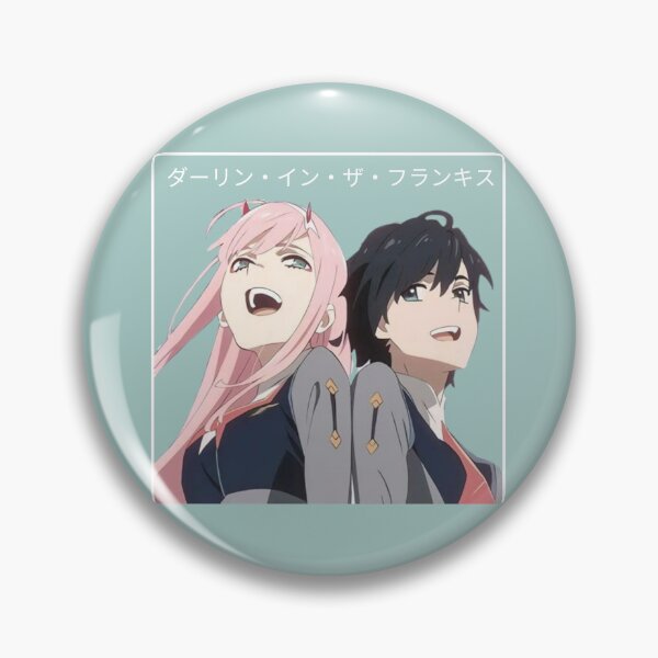 Item preview, Darling in the Franxx - Zero Two and Hiro - Colored - Sakura Scene (BLUE/GREEN) designed and sold by tangelos.