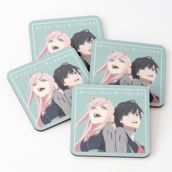 Item preview, Darling in the Franxx - Zero Two and Hiro - Colored - Sakura Scene (BLUE/GREEN) designed and sold by tangelos.