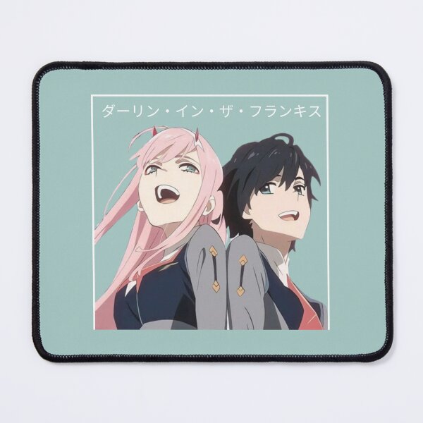 Item preview, Darling in the Franxx - Zero Two and Hiro - Colored - Sakura Scene (BLUE/GREEN) designed and sold by tangelos.