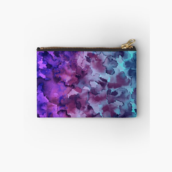 Item preview, COLOR ME FLORAL 5 Pretty Aqua Turquoise Blue Purple Ombre Floral Pattern Abstract Watercolor Painting Flowers Fine Art designed and sold by EbiEmporium.
