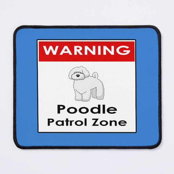 Item preview, Poodle Patrol Zone - Funny Dog Sticker designed and sold by deanworld.