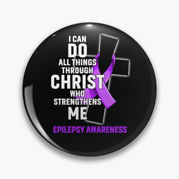Item preview, I Can Do All Things Through Christ Who Strengthens Me Epilepsy Awareness designed and sold by Hatjar.