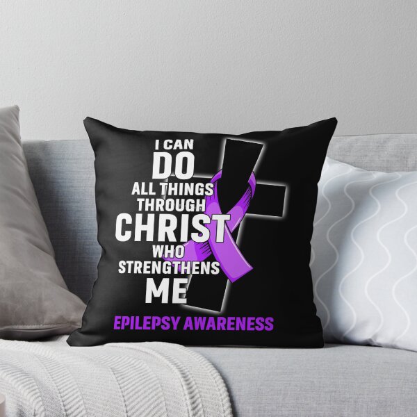Item preview, I Can Do All Things Through Christ Who Strengthens Me Epilepsy Awareness designed and sold by Hatjar.