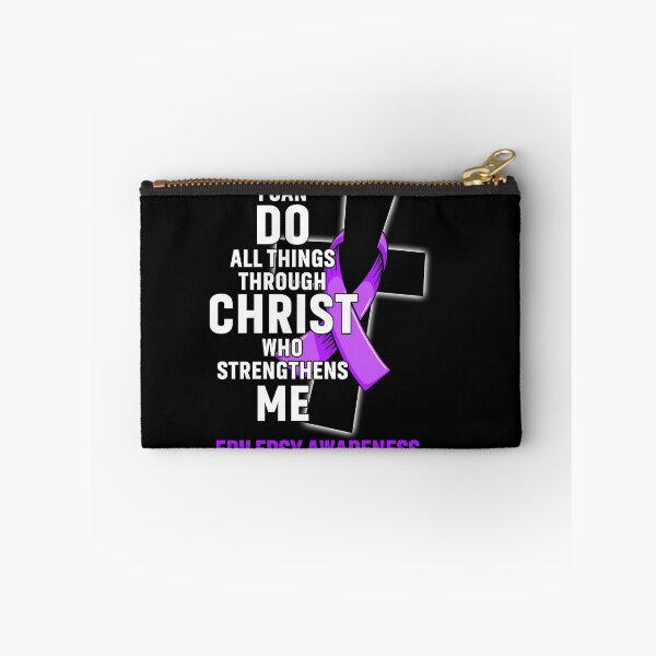 Item preview, I Can Do All Things Through Christ Who Strengthens Me Epilepsy Awareness designed and sold by Hatjar.
