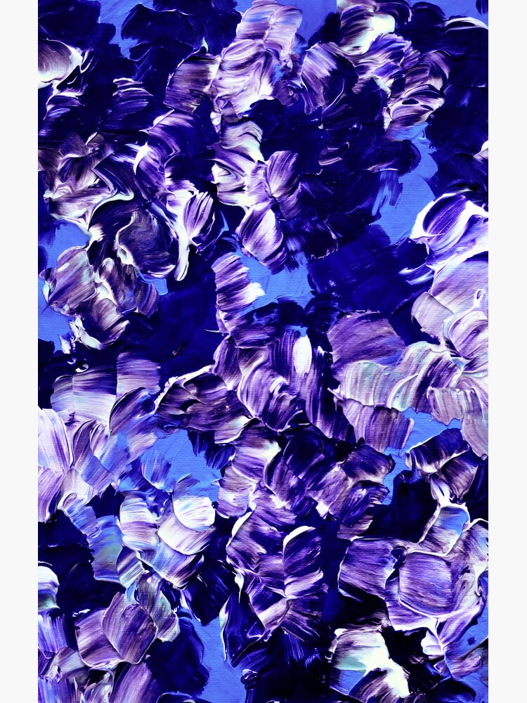 Disover FLORAL FANTASY 2 Bold Abstract Flowers Acrylic Textural Painting Violet Purple Perwinkle Blue Art | Samsung Galaxy Phone Case