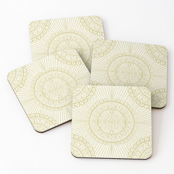 Item preview, Royal Gold and Cream Mandala Pattern designed and sold by Julie Erin Designs.