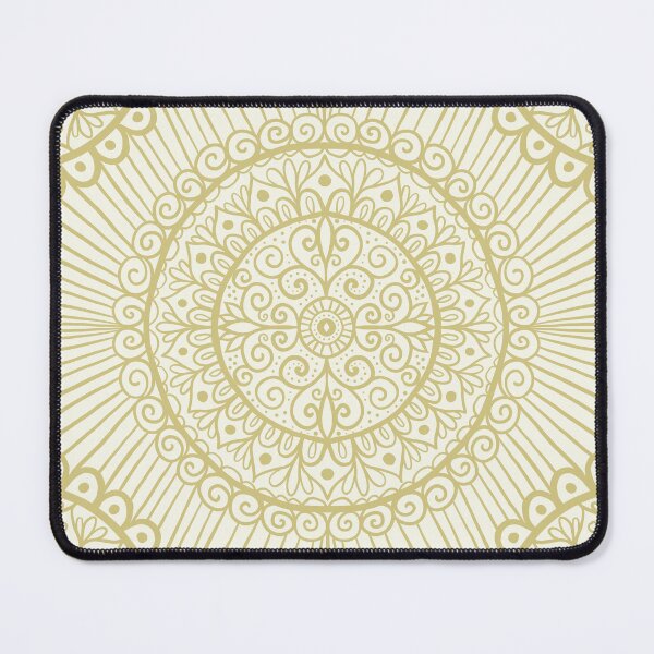 Item preview, Royal Gold and Cream Mandala Pattern designed and sold by Julie Erin Designs.