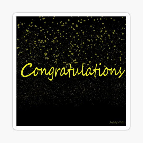 Congratulations Sticker