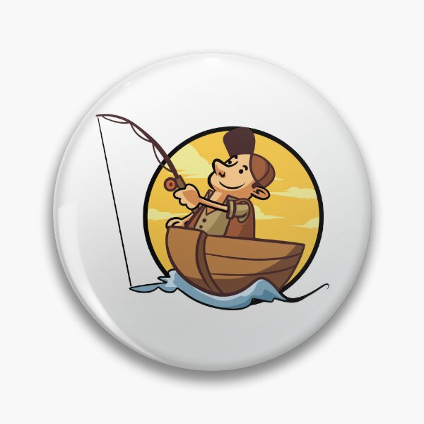 Item preview, Boat Fishing Sticker designed and sold by C-Town Tees.