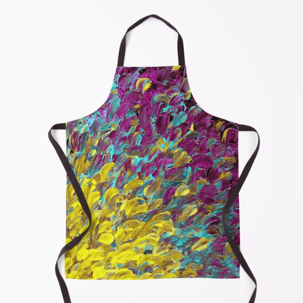 Item preview, FOLLOW THE CURRENT 2, Bold Colorful Abstract Acrylic Painting Ocean Waves Purple Turquoise Yellow Splash Ombre Fine Art designed and sold by EbiEmporium.