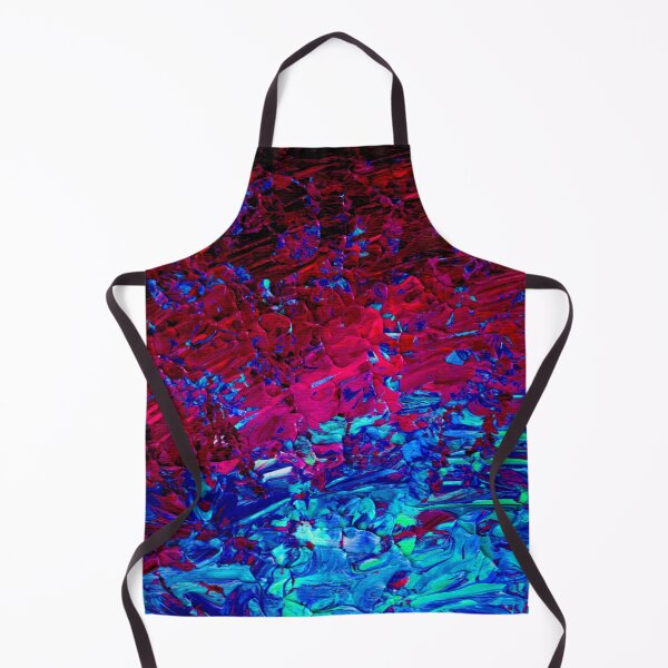 Item preview, ETERNAL TIDE Bold rich Colorful Deep Purple Fuchsia Magenta Turquoise Royal Blue Ombre Waves Abstract Acrylic Painting designed and sold by EbiEmporium.
