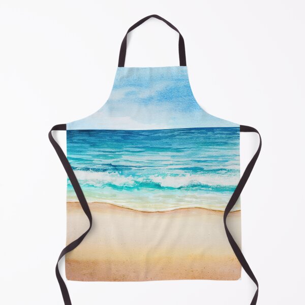 Item preview, Hand-drawn Watercolor Waves over Sand designed and sold by hatimelhag.