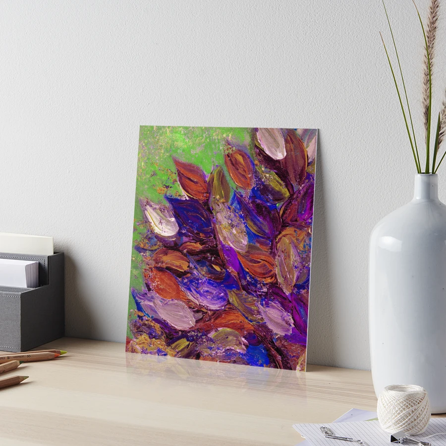 Floral art painting buy on paper 11x14 flower painting whimsical floral art