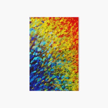 Waves of Color 11x14 Original Acrylic Painting Stretched Canvas Rainbow  Colors 