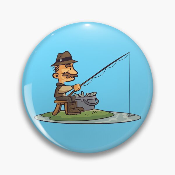 Item preview, Fishing Man Fishing Sticker designed and sold by C-Town Tees.