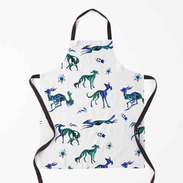 Item preview, Spoopy Salukis - Blue/Green on White designed and sold by LauraGarabedian.