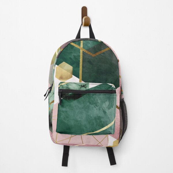 Item preview, Emerald Green and Pink Geo No 1 designed and sold by UrbanEpiphany.