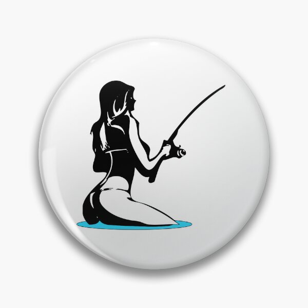 Item preview, Fishing Woman Fishing Sticker designed and sold by C-Town Tees.
