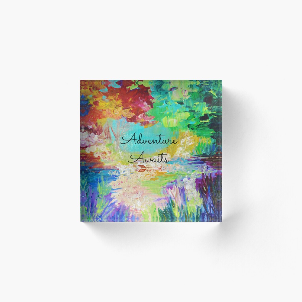 Follow Your Dreams 4x4 inch original abstract canvas with