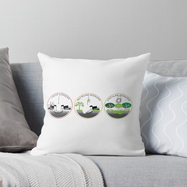 Item preview, Linear, Recycling and Circular Economy illustrated using landfill illustrations, make, use, reuse, repair, recycle resources to reduce landfill for a sustainable Plant designed and sold by Hollyharry.