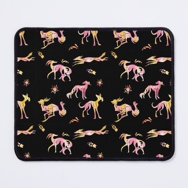Item preview, Spoopy Salukis pink on black designed and sold by LauraGarabedian.
