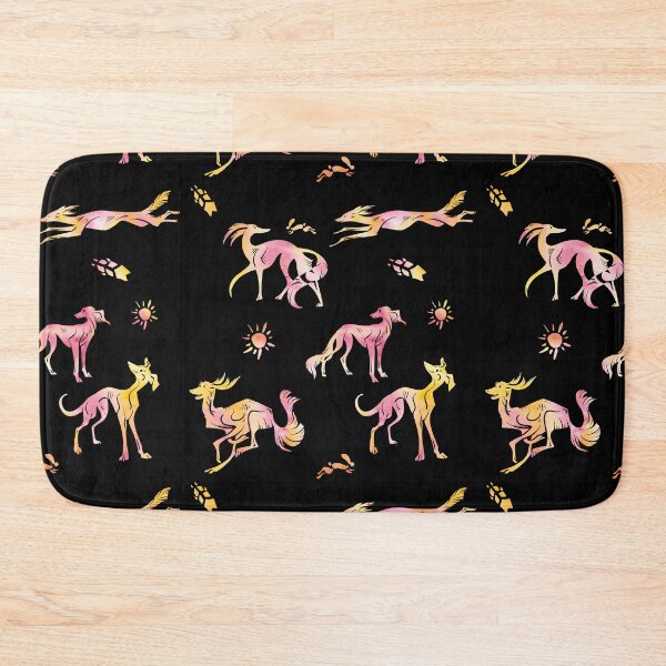 Item preview, Spoopy Salukis pink on black designed and sold by LauraGarabedian.