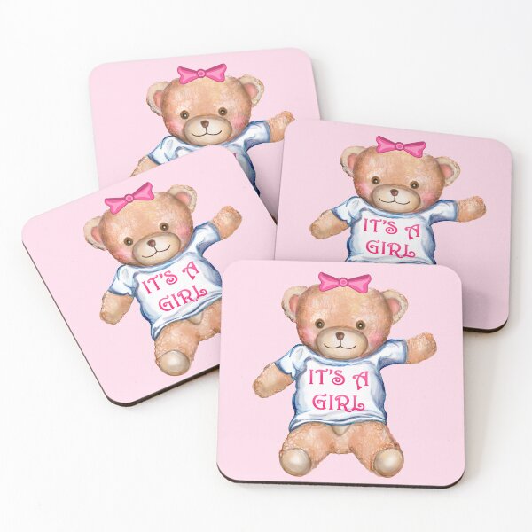 Item preview, It's A Girl Teddy Bear Stuffed Animal designed and sold by Deborah Camp.