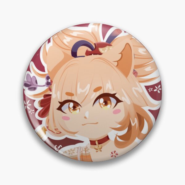 Item preview, Genshin Impact Yoimiya Pin designed and sold by Emselada.