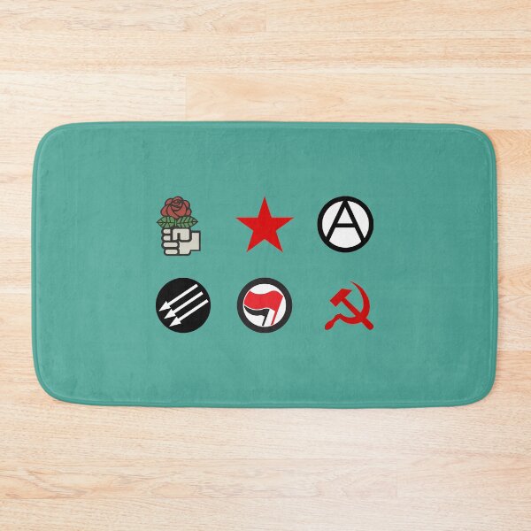 Item preview, Leftist Symbols Sticker Pack - Socialist Rose, Red Star, Anarchist 'A', Three Arrows, Antifa, Hammer designed and sold by RickyGervais.