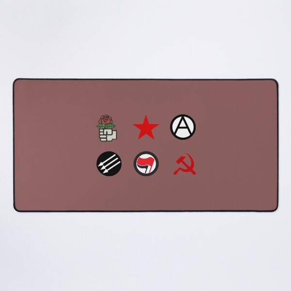 Item preview, Leftist Symbols Sticker Pack - Socialist Rose, Red Star, Anarchist 'A', Three Arrows, Antifa, Hammer designed and sold by RickyGervais.