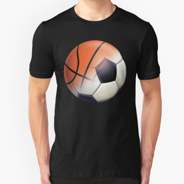 Soccer Ball and Basketball Themes Slim Fit T-Shirt