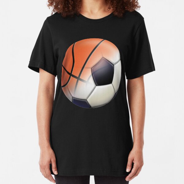 Soccer Ball and Basketball Themes Slim Fit T-Shirt