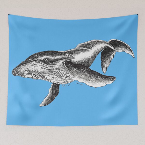 Item preview, Humpback Whale Penwork - Art By Kev G designed and sold by ArtByKevG.