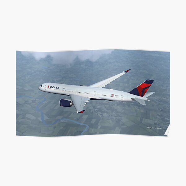 Delta Air Lines A350-900XWB Poster