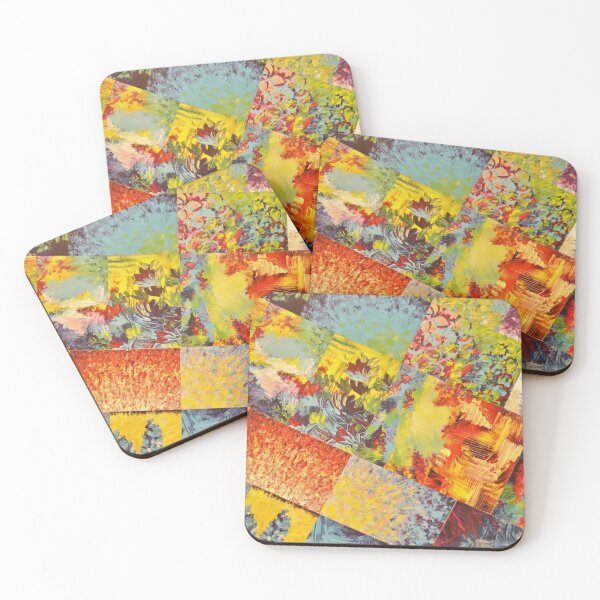 Item preview, COLORFUL INDECISION 3 - Wild Vivid Rainbow Abstract Acrylic Painting Mixed Pattern Pretty Art Gift  designed and sold by EbiEmporium.