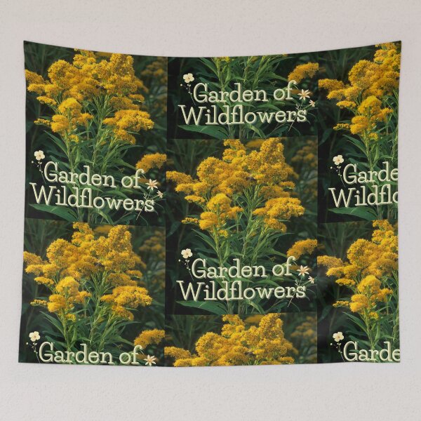 Item preview, Garden Of Wildflowers Native Plants Yellow Goldenrod Design designed and sold by EarthArtDesigns.