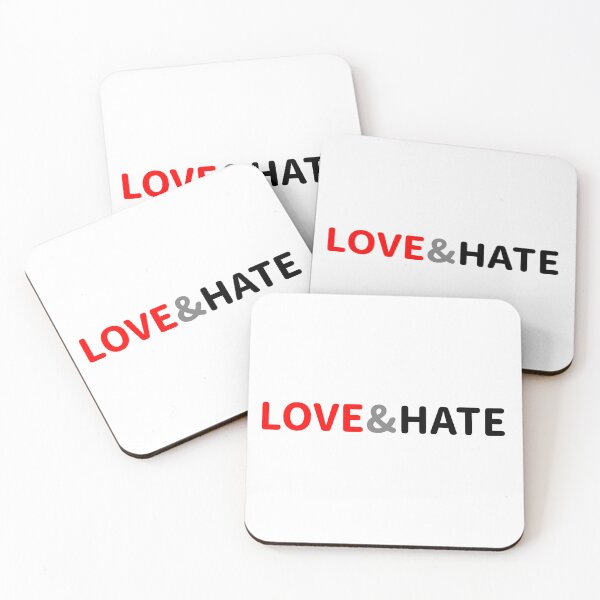 Item preview, Love and Hate Concept Typographic Design designed and sold by DFLC Prints.