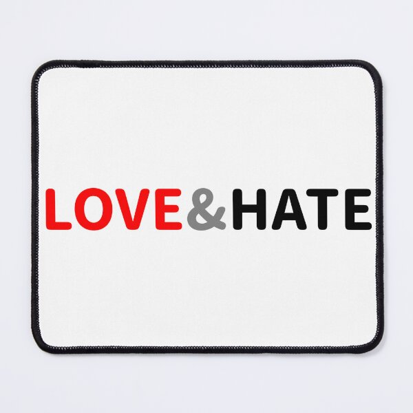 Item preview, Love and Hate Concept Typographic Design designed and sold by DFLC Prints.