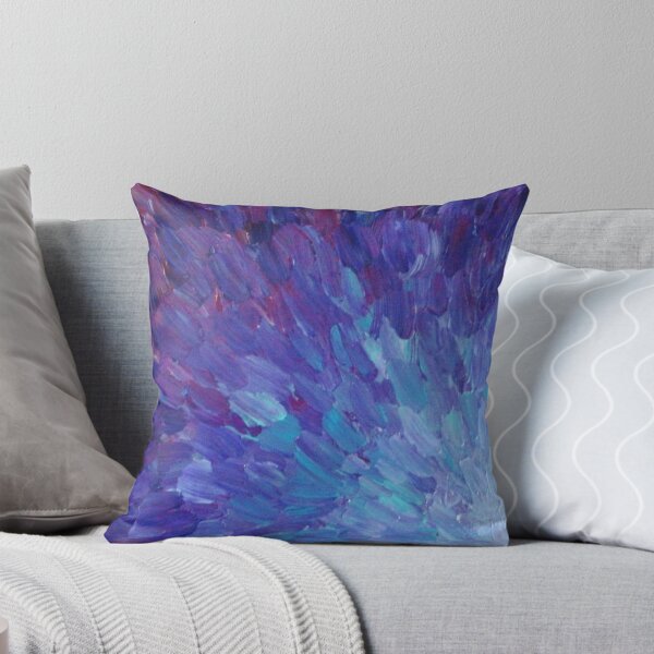 Item preview, SCALES OF A DIFFERENT COLOR - Abstract Acrylic Painting Eggplant Sea Scales Ocean Waves Colorful designed and sold by EbiEmporium.