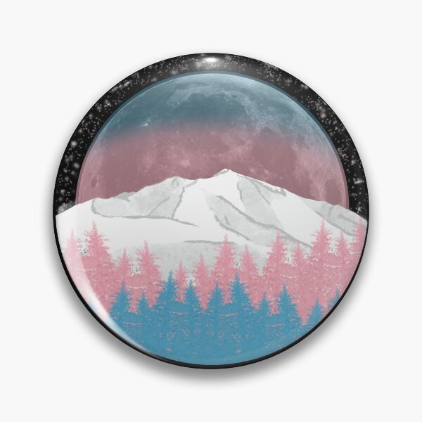 Item preview, Trans pride moon and mountain - Sopris  designed and sold by filledesang.