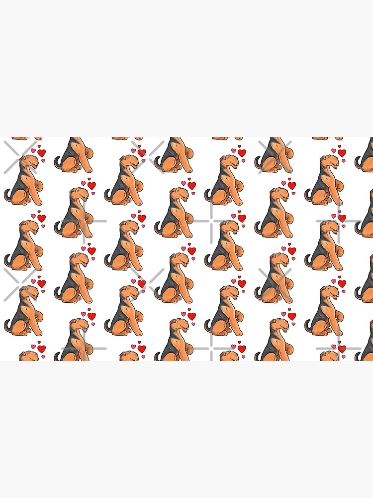 Airedale Terrier Love by animalartbyjess