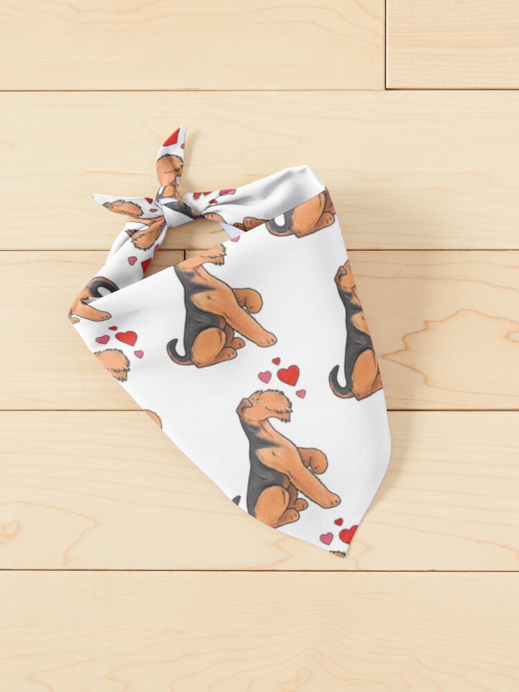 Alternate view of Airedale Terrier Love Pet Bandana