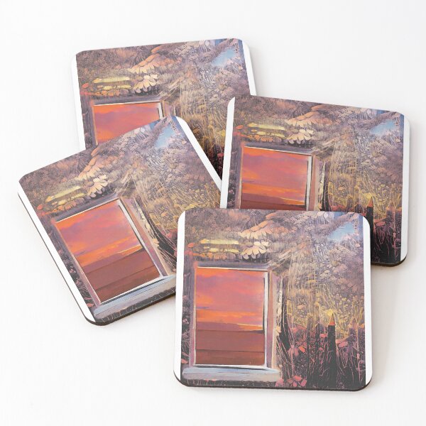 Item preview, Surreal picturesque view to the sea from old window in the countryside designed and sold by siwabudda.