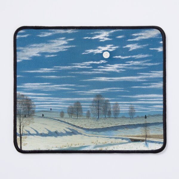 Item preview, Winter Scene in Moonlight | Henry Farrer | 1869 Landscape Art designed and sold by CJET.