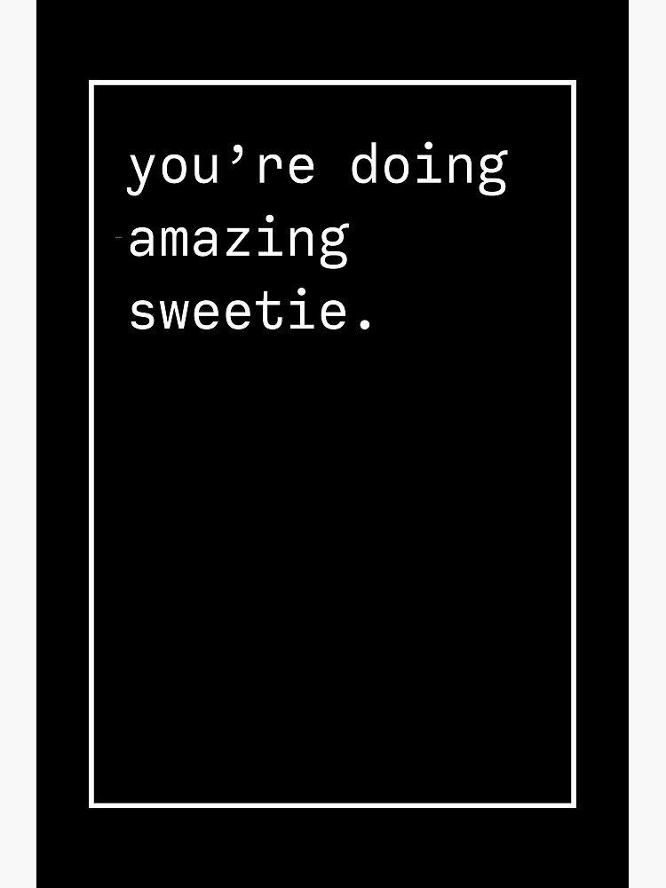 "You