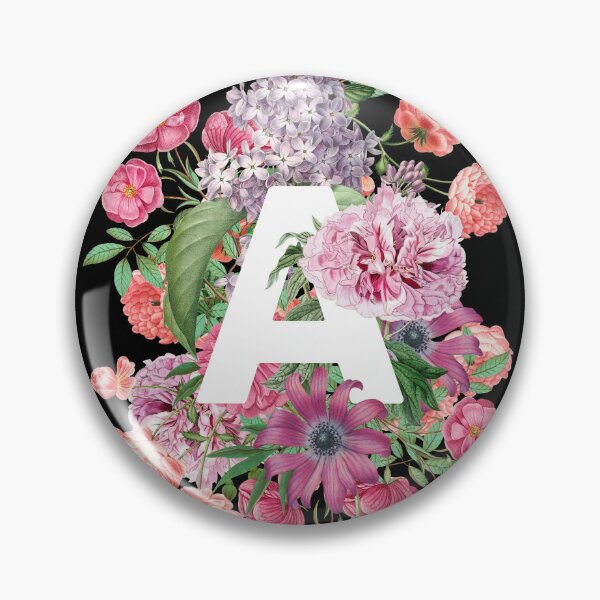 Item preview, Letter A Monogram Initial with Flowers designed and sold by Trish Dish.